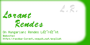 lorant rendes business card